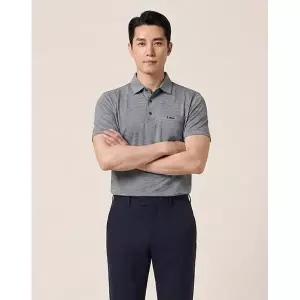 [하프클럽/인디안]인디안 린넨블랜드 핀스트라이프 반팔 티셔츠_MIEAS4M2241