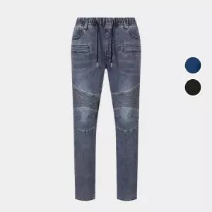 남성 슬림핏 바이커진 밴딩 데님팬츠 B255DP269P