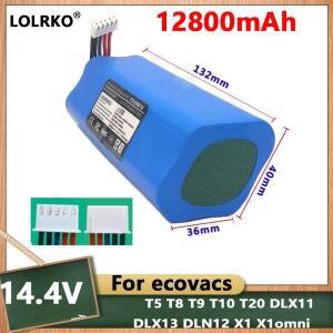 2025 신형 에코백스 배터리 S10-LI-144-5200 12800mAh 로봇 청소기 X1 T5 T8 T8AIVI MAX T9 12800mAh 호환