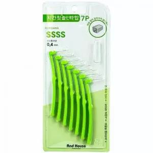 [골드스마일]덴탈 치간칫솔 L형 7개 SSSS 0.4mm