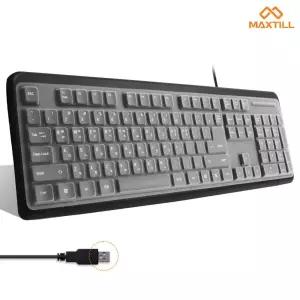 맥스틸 USB 키보드 유선 키스킨포함/기계식/마우스/세트/저소음/무소음/삼성/미니/인체공학/컴퓨터/텐키리