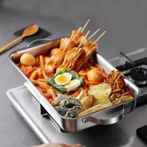 키친아트 IH 통3중 로스트팬 스텐 사각 와이드팬 떡볶이 인덕션 후라이팬 플레이팅