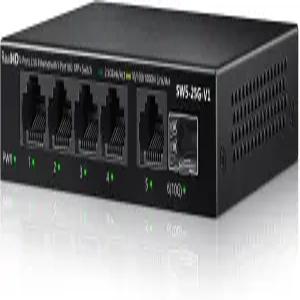 5포트 2.5Gb 이더넷 스위치 언매니지드 네트워크 스플리터 5 x 2.5기가비트 1 10G SFP+ 멀티기가