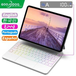 GOOJODOQ 매직 키보드 iPad Pro 11 13 2024 Air 6 5 4 12.9 6th 5th 4th 3rd Gen 멀티 터치 트랙패드