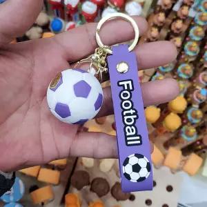 축구공 스트랩 열쇠고리 키링 키홀더 키체인 키고리 가방고리 (퍼플)