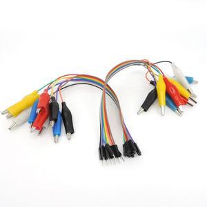 20cm 30cm 10pin 남성 여성 더블 엔드 악어 클립 점프 점퍼 와이어  리드 커넥터 케이블 DIY o1