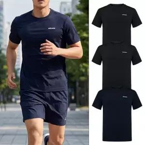 [아이더](센텀시티점)EIDER 남성 기능성 여름 반팔티 3장 세트 냉감 쿨티 운동 헬스 러닝 조깅 이너 티...