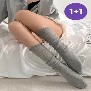 [루즈루나]1 1 네부 셔링 봄 여름 시스루 루즈핏 니삭스 주름 구두 메리제인 양말