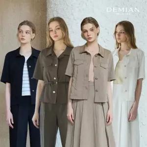 [10%적립][데미안(DEMIAN)] 26SS 아카이브 린넨 블렌딩 스트레치 하프 썸머 자켓 2종