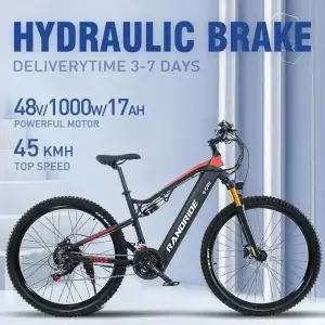 용 전기 자전거 YG90 1000Wmotor 리튬 배터리 27.5 인치 유압 브레이크 산악 오프로드 전자 자전거 48V 17A