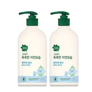 그린핑거 촉촉한 유아바스 자연보습 베이비 워시 500ml 2개 어린이 워시 베이비 대용량