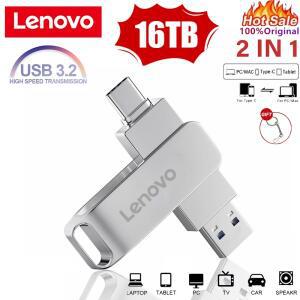 레노버 16TB 8TB USB 3.2 플래시 드라이브 U 디스크 고속 메탈 방수 타입-C 메모리아 스틱 4TB 2TB