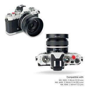 호환 니콘 NIKKOR Z 28mm f/2.8 렌즈와 호환되는 JJC 카메라 후드 (SE) 렌즈(Zfc용)