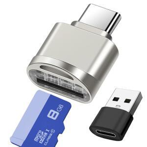 마이크로 SD 카드 리더, USB C에서 어댑터가 있는 타입 C TF 메모리 17/16/15와 호환되는 Mepys OTG 갤럭시 폰, , 맥북, 노트북