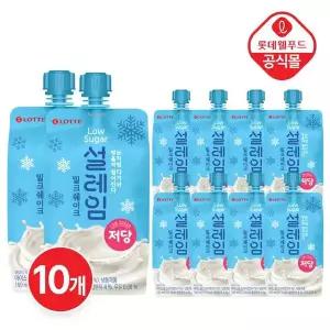 [NS홈쇼핑]한정수량 [롯데] 설레임 밀크쉐이크 저당 160ml X 10개[35940368]
