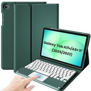 년형 프로케이스 터치패드 키보드 케이스 11인치 탭 A11 / A9 (5G Wi Fi) 플러스 미드나잇그린용 탈착식 무선 타입 C 충전 폴리오 커버