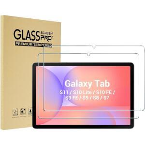 태블릿 탭 S11 / S10 라이트 FE S9 S8 S7 (11인치 및 10 9인치) S펜과 호환되는 HD 강화 유리 필름 가드 케이스