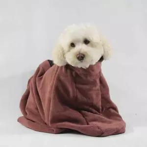 U5GAAALPPQ9 마이크로파이버 개 목욕 가운 드라이 패스트 도그백 흡수력이 뛰어난 애완 강아지용 고양이