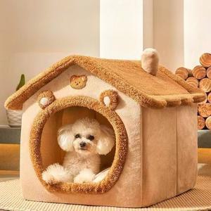 강아지 실내 접이식 고양이 켄넬 개와 침대 매트 쿠션 소형 따뜻한 고양이용 대형 중형