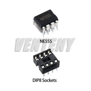 20Pcs 각 10개 8핀 DIP 소켓 및 NE555P IC 555 타이머 프로그래밍 발진기 칩