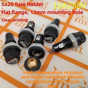 [호환품]12/4Pcs 퓨즈 홀더 검정색 보험 튜브 소켓 10A 250V AC 15A 패널용