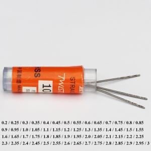 0.20.40.50.811.522.5-3mm 금속 목재 고속 강철 HSS 드릴러 수동 도구 직선 나선형 트위스트 미니 마이크로