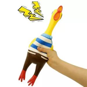 [텐바이텐]소리나는 닭 강아지 장난감 오리 삑삑이 터그놀이 애착인형 41cm