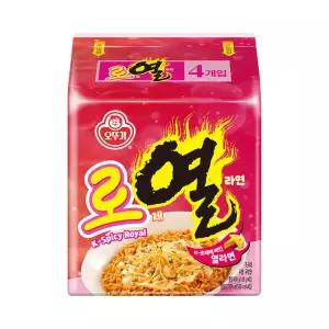오뚜기 로열라면 120g 4개 봉지라면 로제열라면 매콤 꾸덕 고소