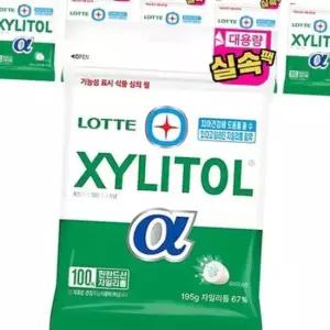 롯데 자일리톨 껌 알파 오리지날 195g 리필 6개