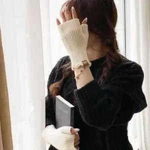 핸드 워머 손장갑 여성장갑 손워머 손토시 털실 겨울워머