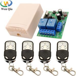 AC 85 ~ 250V 10A 2200W 2CH 2 갱단 rf 433M 호환Hz 원격 제어 스위치 무선 릴레이 수신기 차고 조명 전