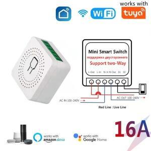 16A 미니 Wifi 스위치 DIY 스마트 호환 홈 릴레이 라이프 APP 제어 원격 타이머는 Alexa Google Home Alice