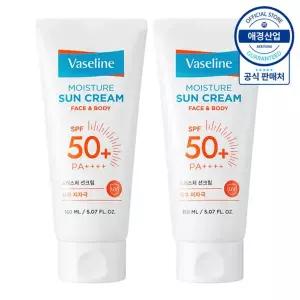 [애경]바세린 모이스처 선크림 150ml x2개 +비누1입 2개증정