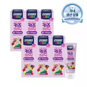 2080 키즈크리닉 유아 어린이 구강 치약 2단계 프루티 80gX6입 MNS