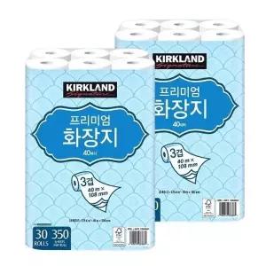 [커클랜드] 코스트코 커클랜드 시그니춰 프리미엄 3겹 화장지 40m 30롤 2팩