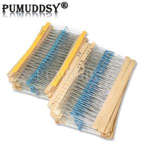 2600Pcs 130값 1/6W＝1/8W 0.125W 1% 금속 필름 저항기 모듬 팩 키트 세트 로트 모음 고정 커패시터