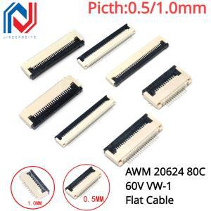 10Pcs FPC FFC 커넥터 0.5mm 1.0mm AWM 20624 80C 60V VW-1 플랫 케이블 PCB 4/5/6/7/8/10/12/14/16/18/20/