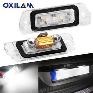 OXILAM 2Pcs 자동차 LED 번호판 빛 Canbus 램프 메르세데스 호환 벤츠 호환 ML 클래스 W164 2005-2011 GL R