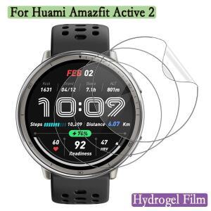 [호환품]Huami Amazfit Active 2 용 3pcs 초박형 투명 하이드로 겔 필름 시계 보호 커버
