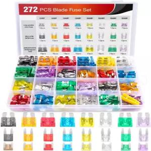 Nilight 50019R 272pcs 표준 및 미니 로우 프로파일 블레이드 퓨즈 모음 2A 5A 10A 15A 20A 25A 30A 35A 카