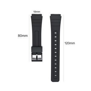 카시오 F-91W /F-84 /F-94 /F-105 /F-108 /A-158 18MM /A-168 시계줄 교체용 TPU 남녀용