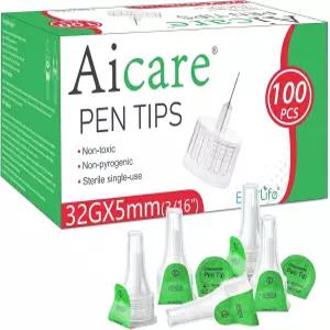 펜 팁 32G x 5mm 범용 핏 100/bx 편안함 엑스트라 씬