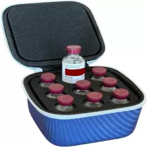 AC WARE 인슐린 냉장고 홀더 보관 케이스 정리함 표준 0ml U00 바이알에 안전 밀착 프로텍터 파란색