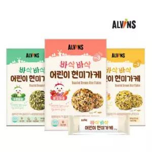 [롯데백화점]엘빈즈 [엘빈즈] 바삭바삭 어린이 현미가케 3박스