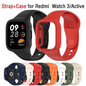 Redmi Watch 3 / 액티브 스트랩 교체 팔찌 보호 쉘 커버용 케이스가 있는 실리콘