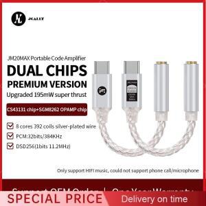Jcally JM20 Max Dac  C ~ 3.5mm 어댑터 동글 CS43131 + SGM8262 칩 증폭기 USB 이어폰 헤드폰 용