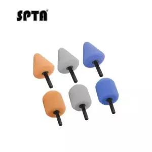 SPTA 5Pcs 실린더 콘 m 육각 섕크 미니 연마 볼 디링 패드 PT101 샤프트 용 빠른 연결
