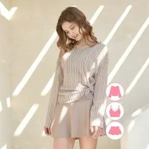 [하프클럽/베이직 엘르]베이직엘르 여성인 루즈핏 매쉬 비치웨어 스커트 세