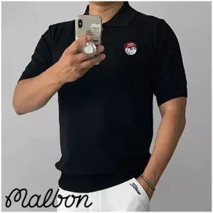 말본 코튼린넨머슬카라 반팔 티셔츠 - 봄 여름 신상(남성)(골프)