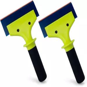 물 제거 유리 청소 PPF 설치 및 윈도우 필름 적용을 위한 나일론 손잡이가 있는 NEWISHTOOL 2 팩 고무